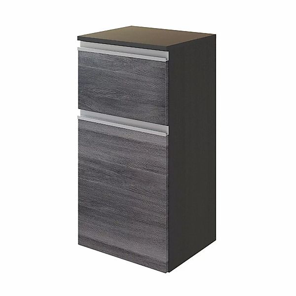 Held Möbel Unterschrank Neapel 40 cm Eiche Rauchsilber-Graphitgrau günstig online kaufen