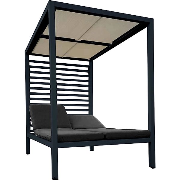 Jet-Line Liegepavillon Baccaro Überdachung in Weiß aus Alu 2,1 x 1,49 x 2,1 günstig online kaufen