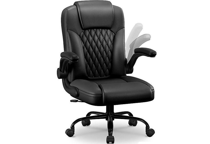 Homimaster Bürostuhl Ergonomisch, Kunstleder Schreibtischstuhl 90° Klappbar günstig online kaufen