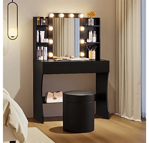 Yaheetech Schminktisch mit LED-Beleuchtung(Helligkeit einstellbar) & Spiege günstig online kaufen