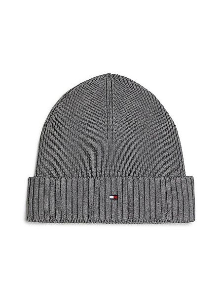 Tommy Hilfiger Strickmütze TH FLAG PIMA COTTON BEANIE Beanie mit Logosticke günstig online kaufen