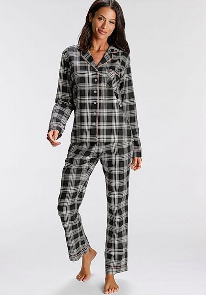 H.I.S Pyjama (Set, 2 tlg., 2-teilig) aus Flanell mit Allover-Karomuster günstig online kaufen