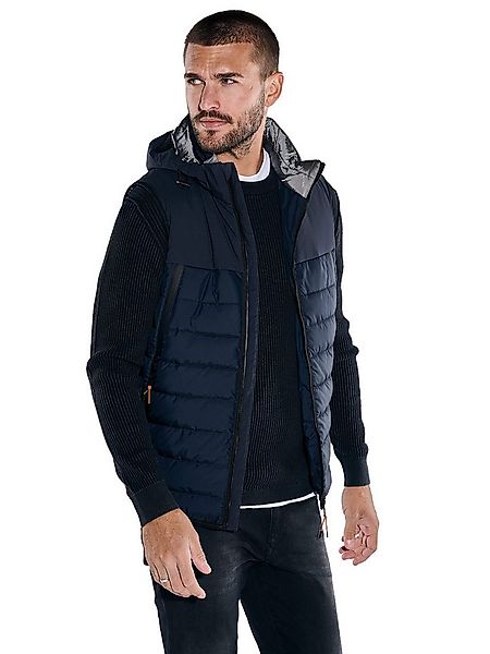 emilio adani Kurzweste Herren Steppweste mit abnehmbarer Kapuze, Saphirblau günstig online kaufen