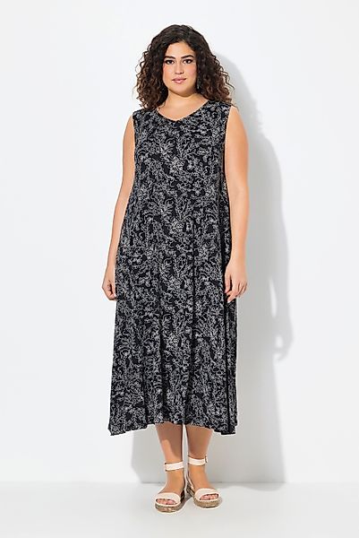 Ulla Popken Maxikleid Maxikleid gemustert A-Linie günstig online kaufen