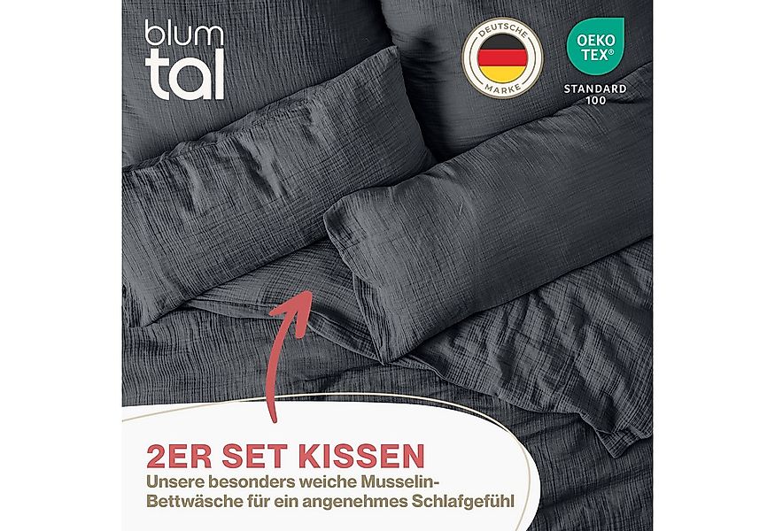 Blumtal Kissenbezug Musselin Kissenbezug - Oeko-TEX zertifiziertes Musselin günstig online kaufen