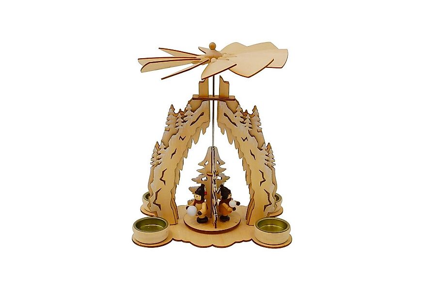 HTI-Living Weihnachtspyramide Tischpyramide Schneeball, Holzpyramide Weihna günstig online kaufen