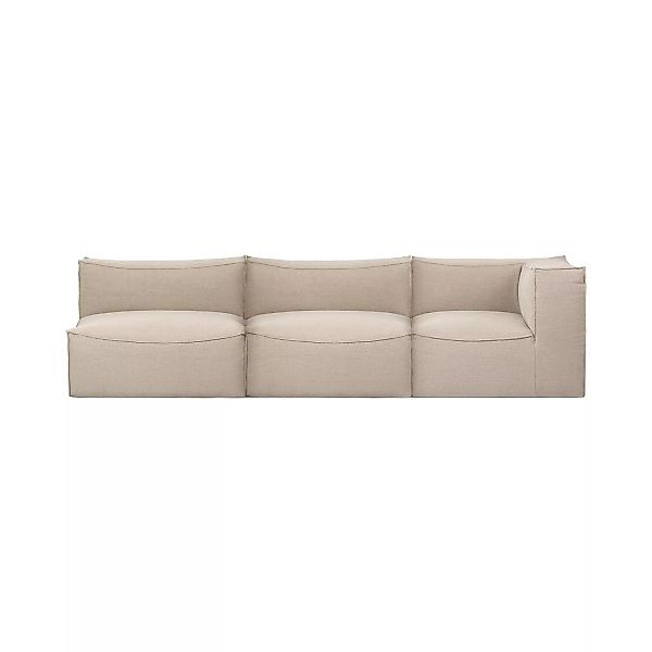 ferm LIVING - Catena Modular 3-Sitzer Sofa Armlehne rechts - natur/Rich Lin günstig online kaufen
