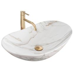 wohnwerk.idee Aufsatzwaschbecken Waschbecken Royal Lava Marmoroptik günstig online kaufen