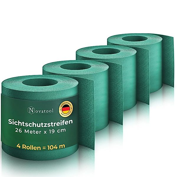 Novatool  PP 130m RollenSichtschutzstreifen für Doppelstabmattenzaun Grün f günstig online kaufen