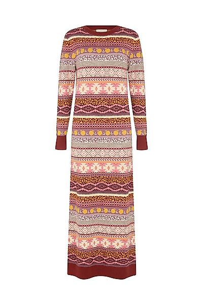 RAFFYA Midikleid Elvis Longline Folk Jacquard Maxi Dress Damen günstig online kaufen