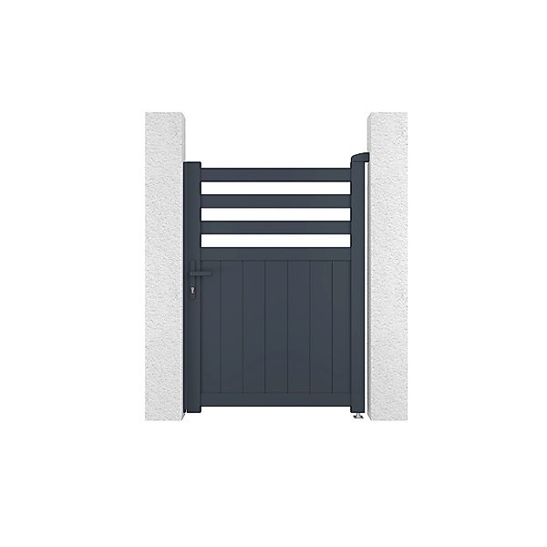 Casanoov Gartentür Aus Aluminium 1M Nevis H 140Cm Grau günstig online kaufen