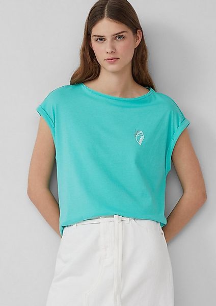 s.Oliver Kurzarmshirt T-Shirt Relaxed-Fit-Shirt mit Print und überschnitten günstig online kaufen