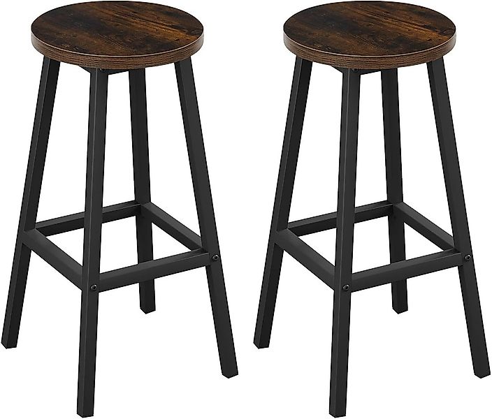 Klihome Barhocker (2 St), Barstühle mit Fußstütze, für Bar Kücheninsel Essz günstig online kaufen