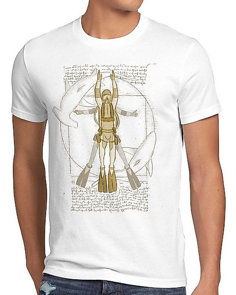 style3 T-Shirt Vitruvianischer Taucher flossen scuba schnorcheln tauchen un günstig online kaufen
