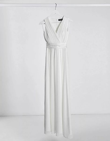 Little Mistress – Langes Brautkleid in gebrochenem Weiß günstig online kaufen