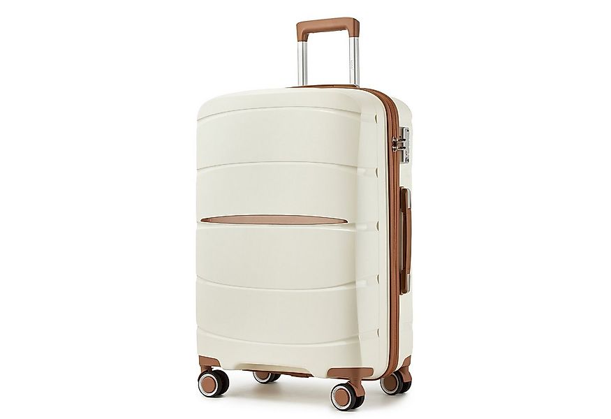 KONO Handgepäckkoffer PP – Kabinenkoffer mit TSA-Schloss & stylischen Braun günstig online kaufen