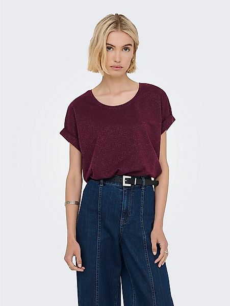 ONLY Kurzarmshirt ONLMOSTER GLITTER S/S TOP NOOS JRS mit Glitzerdetail günstig online kaufen