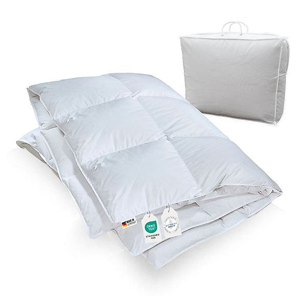 Daunendecke 100% sibirische Daunen Bettdecke Daunenbett 135x200 900g günstig online kaufen