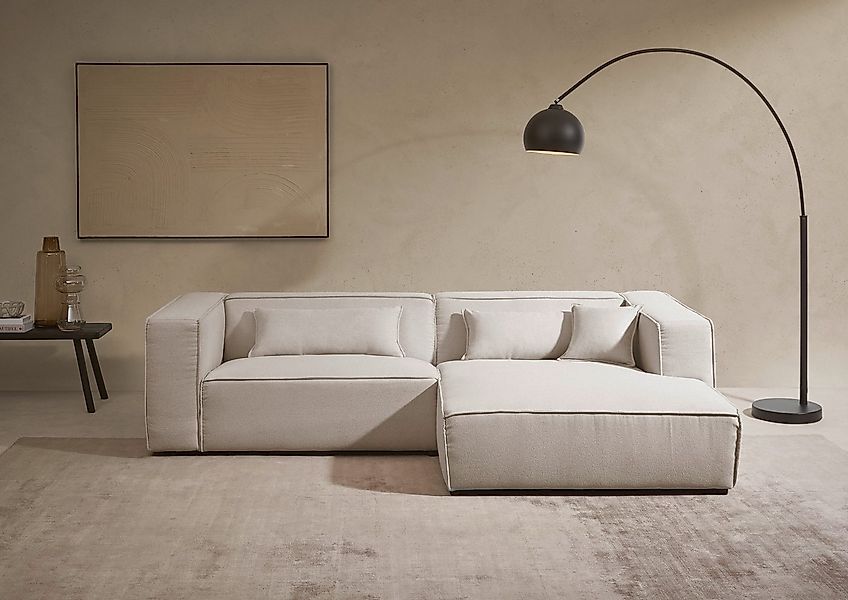 LeGer Home by Lena Gercke Ecksofa PIARA mit Kedernaht, Cord, Leinenoptik o. günstig online kaufen