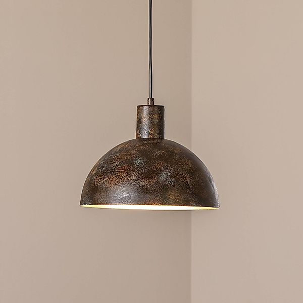 Hängeleuchte Kure, schwarz-braun, Metall, Ø 30 cm, E27 günstig online kaufen