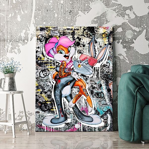 Artmazing Leinwandbild Inked Bunny, XXL Leinwand günstig online kaufen