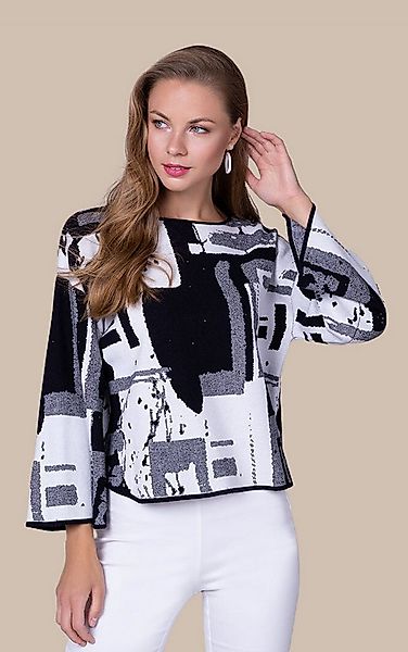 Passioni Strickpullover mit Boxy-Fit und Jacquard günstig online kaufen