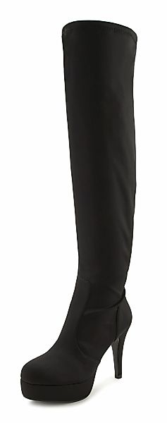 LASCANA Belle Affaire Overkneestiefel "High-Heel-Stiefellette mit Plateau," günstig online kaufen