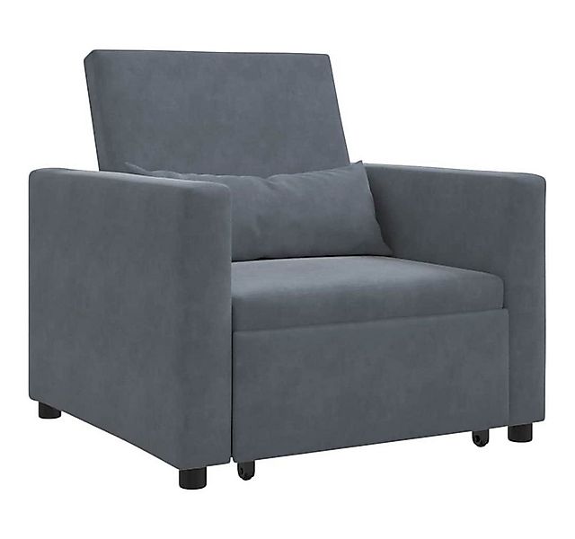 vidaXL Sessel Einzel-Schlafsofa Dunkelgrau 90 x 165 x 87 cm Samt (1-St) günstig online kaufen