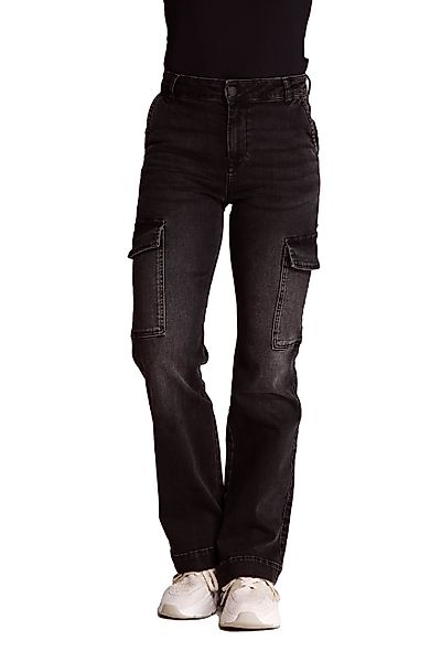 Zhrill 7/8-Jeans Cargo-Jeans ZHROA Schwarz angenehmer günstig online kaufen