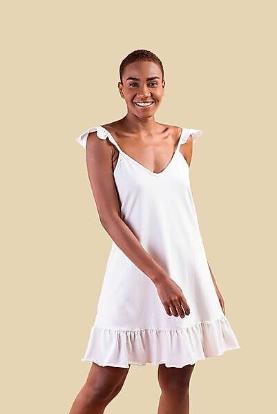 Nachthemd 'Bloom' Eco-white + Pflanzbares Etikett günstig online kaufen