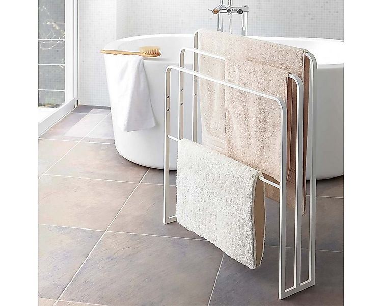 Yamazaki Handtuchständer "Tower" stehend platzsparend ohne Bohren 70x81x14c günstig online kaufen