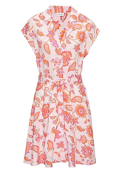 LASCANA Hemdblusenkleid (mit Bindegürtel) aus Leinenmix, günstig online kaufen
