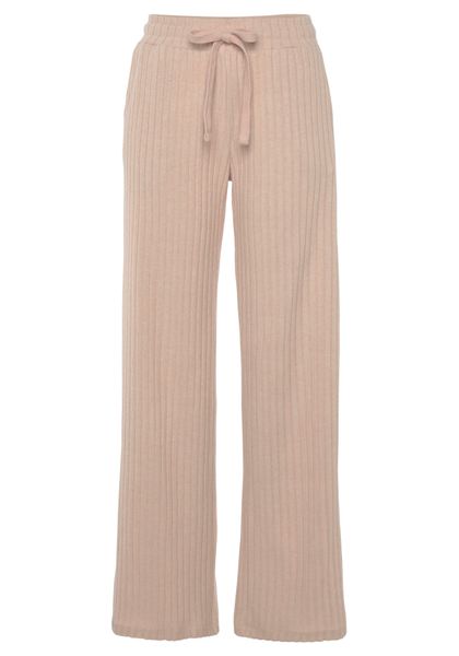 LASCANA Homewearhose -Lounge-/Strickhose mit weitem Bein und seitlichen Tas günstig online kaufen