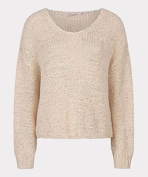 Esqualo Strickpullover Esqualo Pullover mit V günstig online kaufen