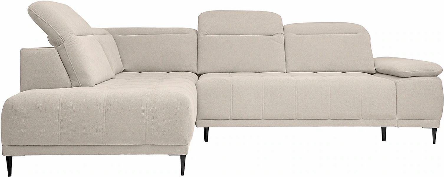 WERK2 Ecksofa "Memo Focus-L, elektrisch erweiterbare Sitztiefe um ca. 30 cm günstig online kaufen