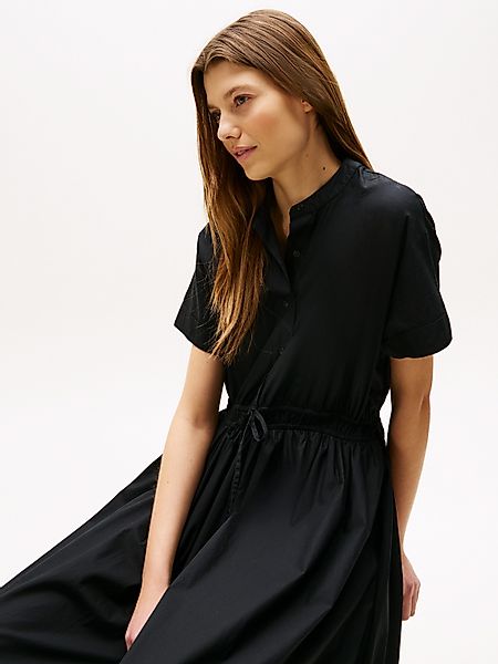 Tommy Hilfiger A-Linien-Kleid SMOCKED CO MIDI günstig online kaufen