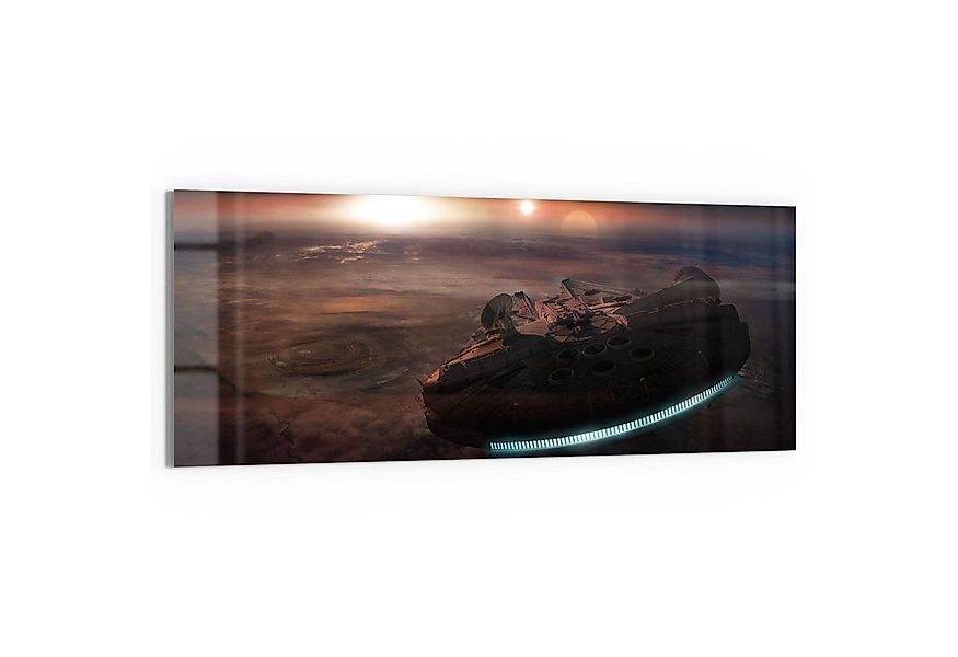 DEQORI Glasbild 'Millennium Falcon Dunkel', 'Millennium Falcon Dunkel', Gla günstig online kaufen