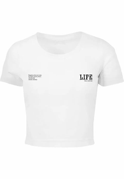 Merchcode T-Shirt "Merchcode Ladies Life Cropped Tee" 1 Stk. tlg. günstig online kaufen