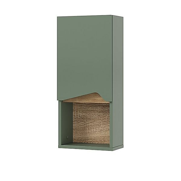 Vicco Badschrank Marelle Grün/Artisan 30 x 67 cm mit Tür und offenem Fach günstig online kaufen