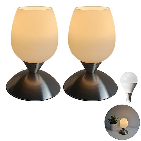 Lichthandel Hoch LED Tischleuchte Nachttischlampe 2 günstig online kaufen