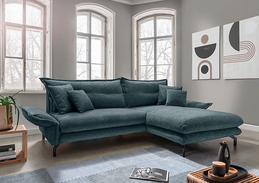 Home affaire Ecksofa "LAVA Breite 255 cm, modern und elegant, aktuelle Kiss günstig online kaufen