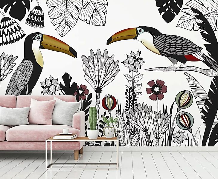living walls Fototapete »ARTist Tukan«, Vlies, Wand, Schräge günstig online kaufen
