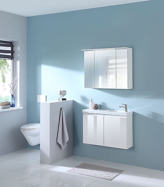 welltime Spiegelschrank "Flex" Breite 80 cm, mit 3D-Spiegeleffekt günstig online kaufen