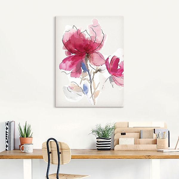 Artland Wandbild »Rosige Blüte I.«, Blumenbilder, (1 St.), als Alubild, Lei günstig online kaufen