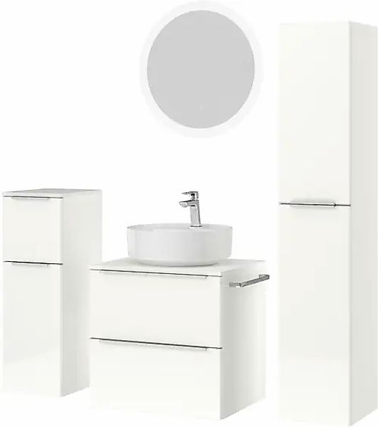 nobilia® Badmöbel-Set »Alvene« vormontiert, mit Soft-Close, 4 Stk. tlg. günstig online kaufen