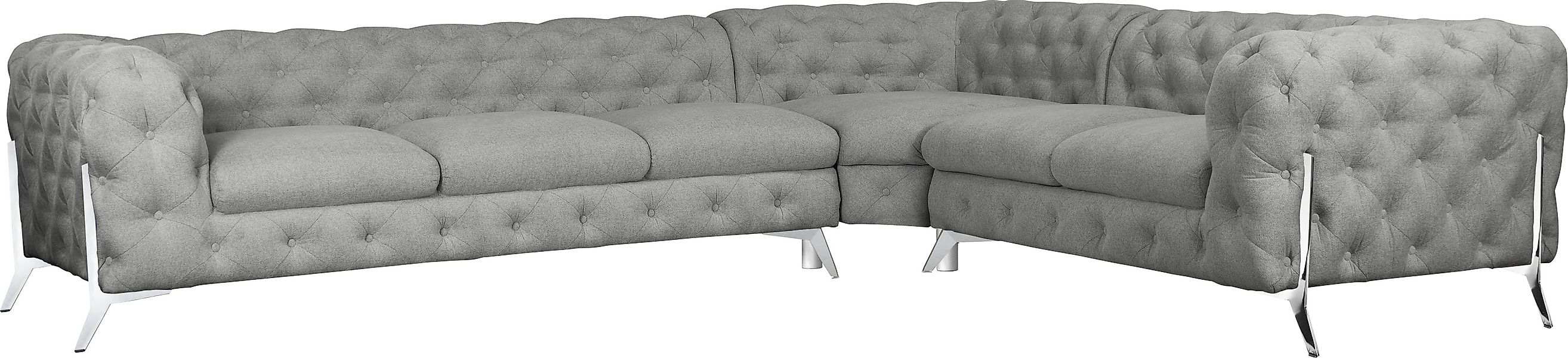 Leonique Chesterfield-Sofa "Amaury L-Form", großes Ecksofa, Chesterfield-Op günstig online kaufen