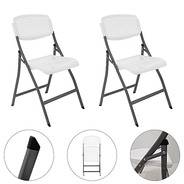 TRUTZHOLM Klappstuhl 2x Gartenstuhl 47x51x87cm ergonomische günstig online kaufen