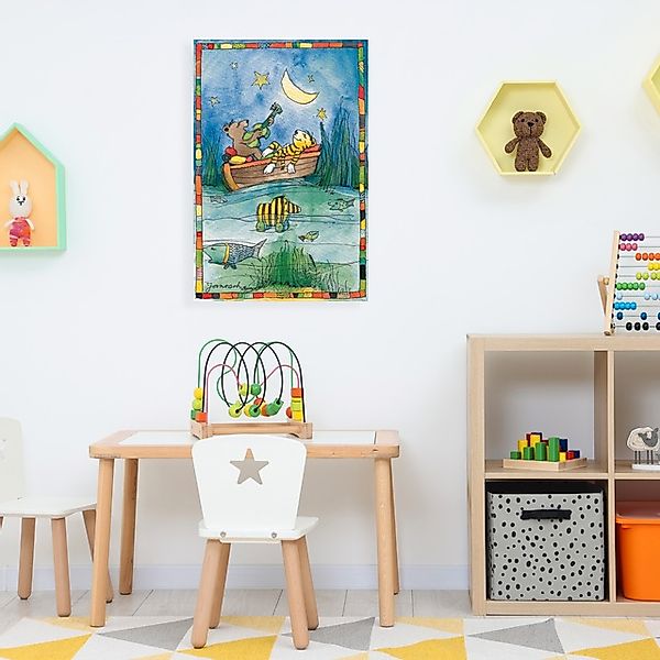 LuckyLinde Leinwandbild »Der kleine Tiger und der kleine Bär im Boot« Bär günstig online kaufen