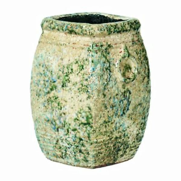 B & S Deko Blumenkübel Vase eckig rissige Struktur Antik H 20 cm mehrfarbig günstig online kaufen