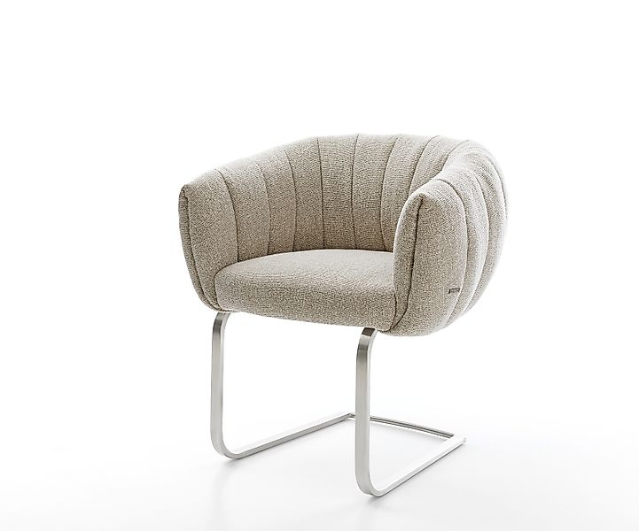 Freischwinger Jada-Flex Webstoff Soft Beige Freischwinger flach Edelstahl T günstig online kaufen